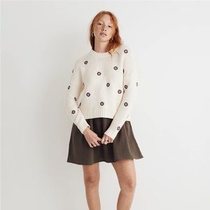 Madewell Medallion Embroidered Pullover Sweater